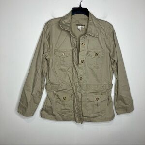 Isabella Bird utility jacket casual vintage‎ style cream tan size medium